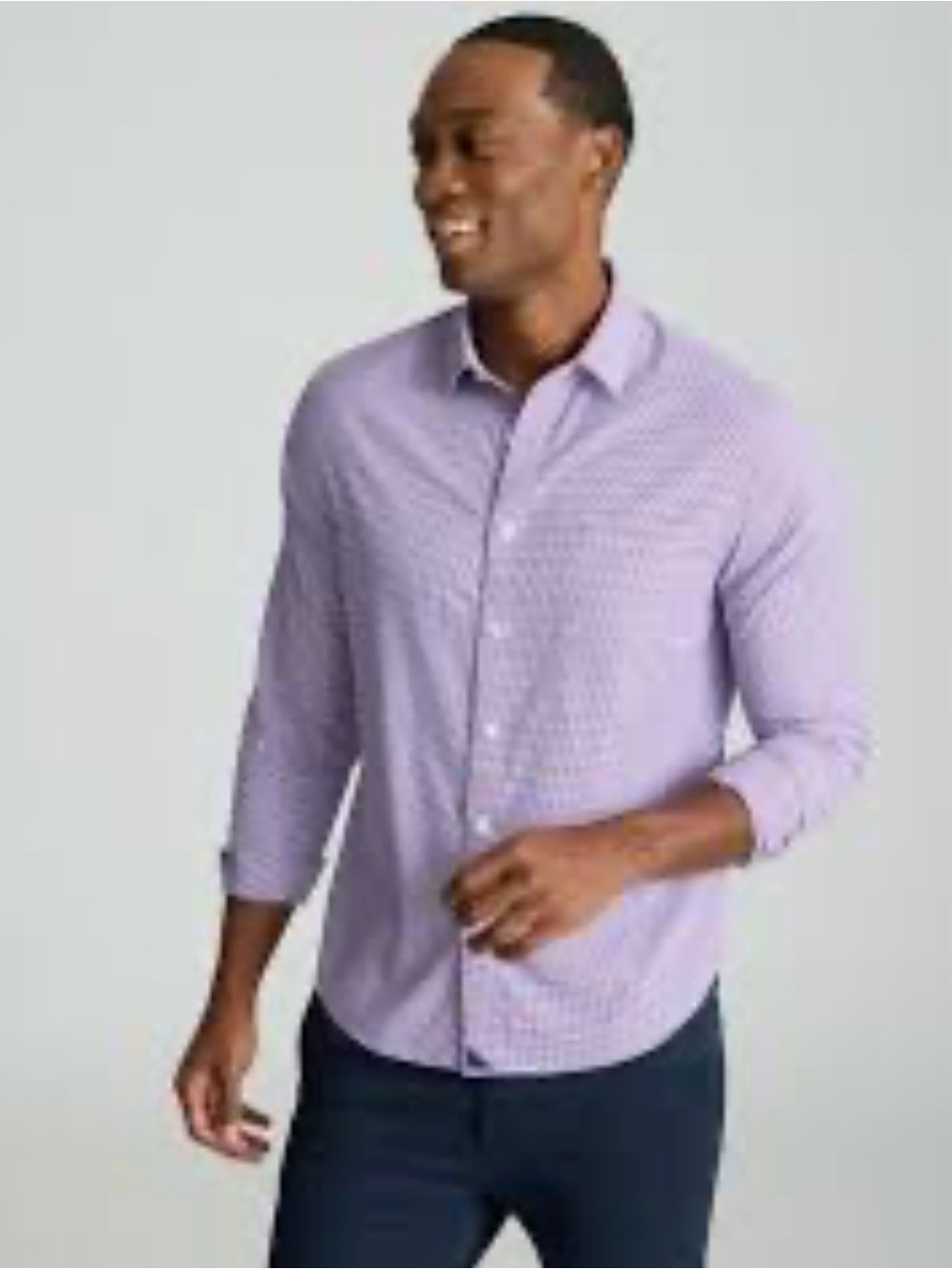 UNTUCKit Speri Button-down Dress Long Sleeve Shirt Men’s Sz. Medium Purple Check